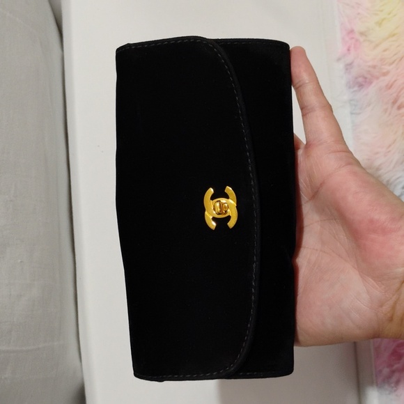 SALE! Auth CHANEL Bag Jewelry Tray Insert Velour Coco Mark W Turn Lock Closure - Picture 12 of 16